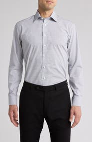Nordstrom Victoria St. Trim Fit Microcheck Cotton Dress Shirt