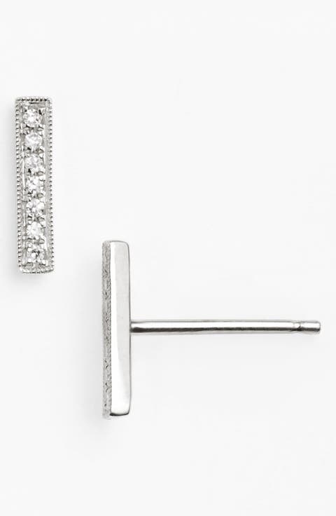 Sylvie Rose Diamond Bar Stud Earrings