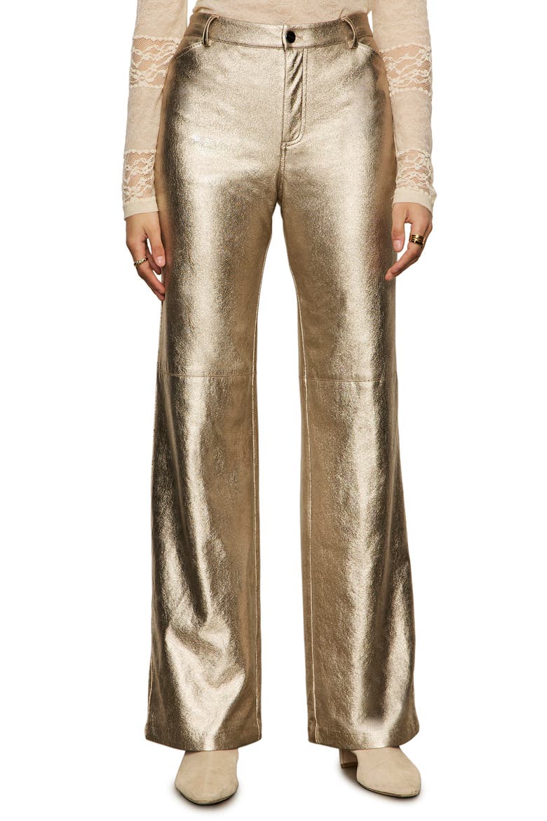 Candence Straight Leg Pants, Main, color, PLATINUM YELLOW