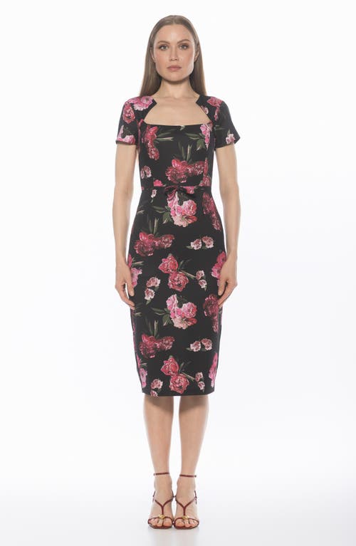 Alexia Admor Alma Sheath Midi Dress In Multi