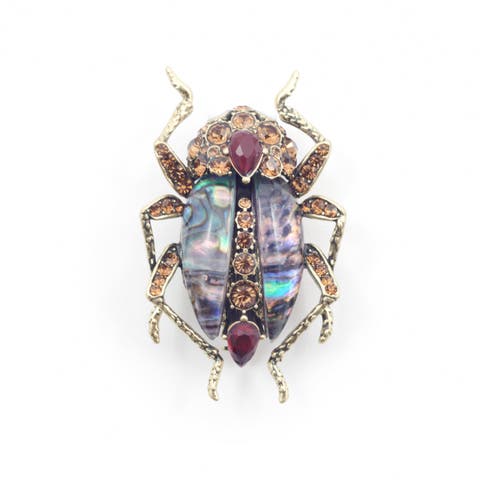 Bejewelled Beetle Statement Brooch