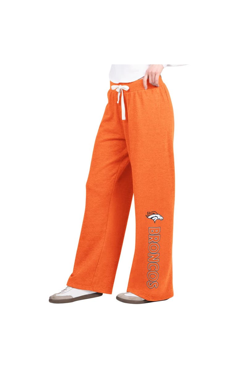G-III 4HER BY CARL BANKS Women's G-III 4Her by Carl Banks Orange Denver Broncos Field Wide Leg Sweatpants, Main, color, Orange