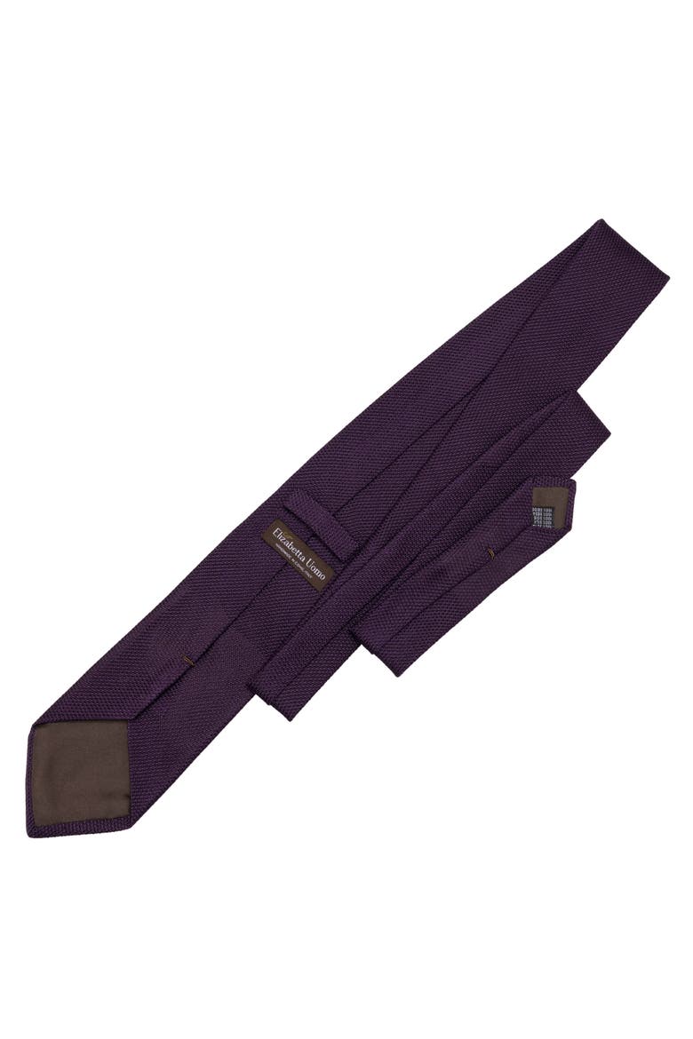 Plum - Extra Long Silk Grenadine Tie for Men, Alternate, color, Purple