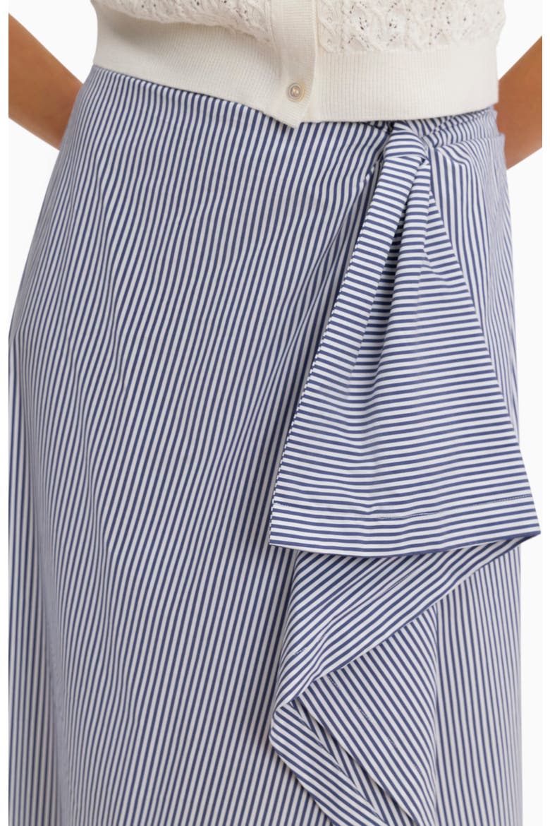 Joselene Poplin Skirt, Alternate, color, Navy Stripe