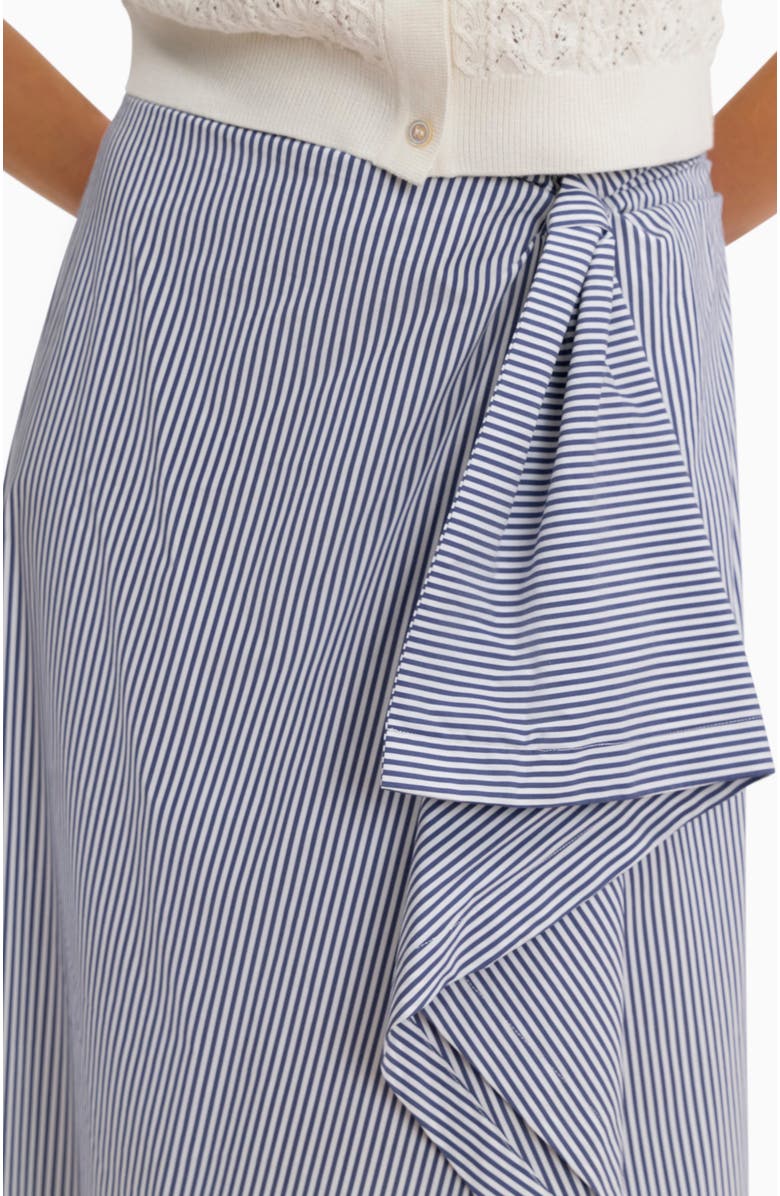 Rebecca Taylor Joselene Poplin Skirt, Alternate, color, Navy Stripe