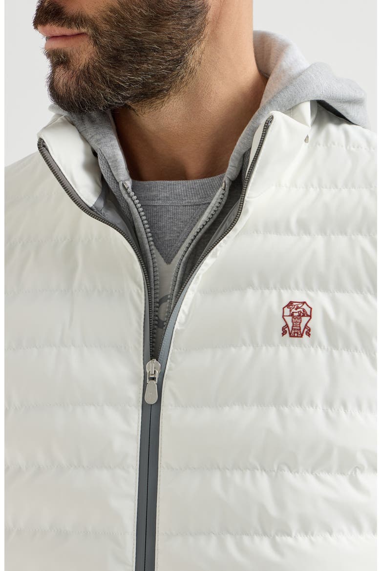 Nylon down vest, Alternate, color, Off-White