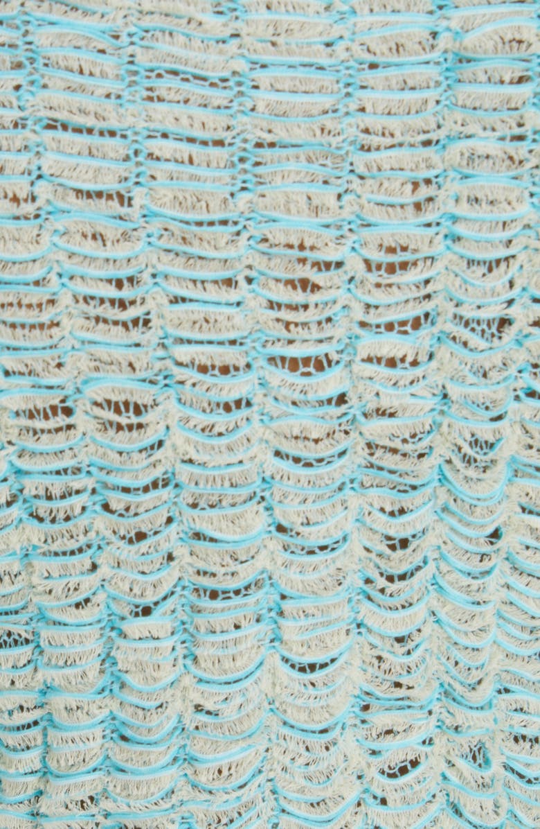 Acne Studios Kangie Open Knit Crop Cotton Blend Cardigan, Alternate, color, 