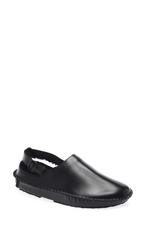 Hereu Cargol Genuine Shearling Lined Clog In Black