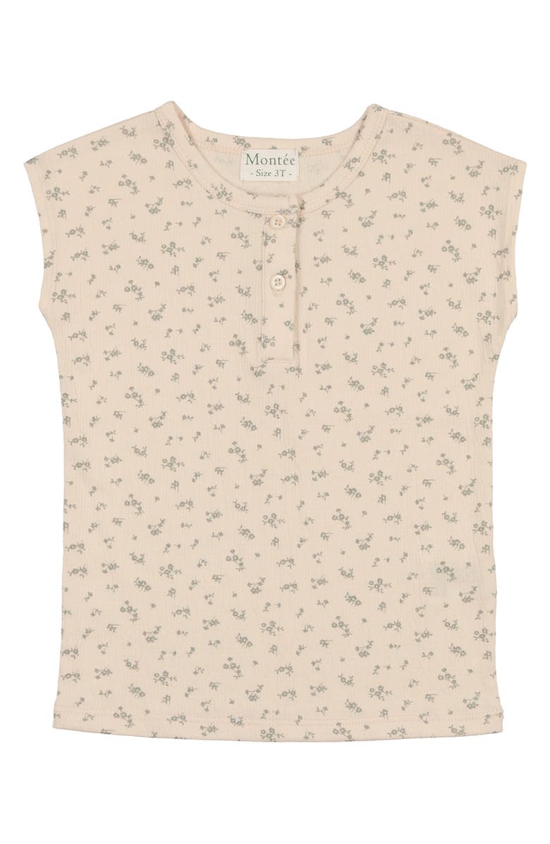 Manière Kids' Sleeveless Henley, Main, color, Sage