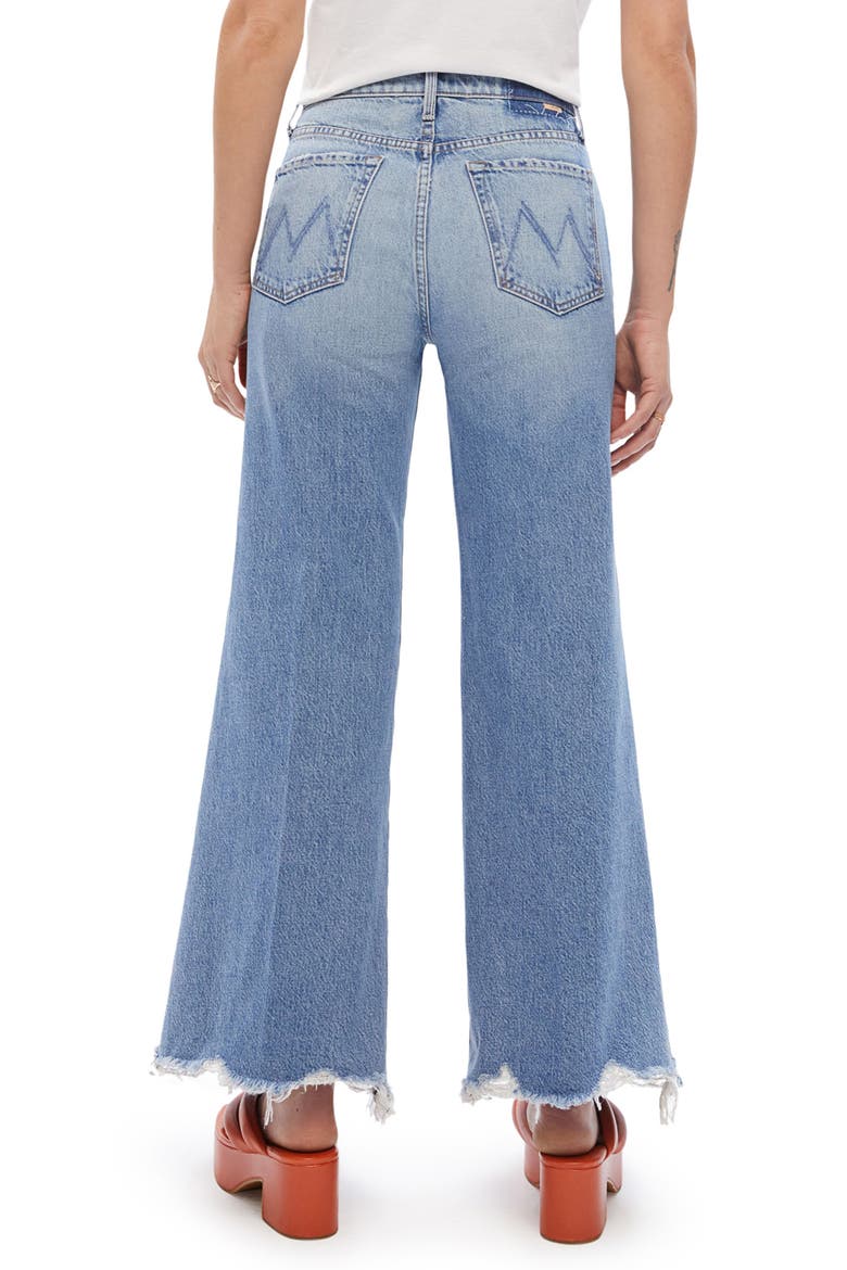 Tomcat Roller High Waist Chew Hem Wide Leg Jeans, Alternate, color, LOOK BEFORE YOU LEAP