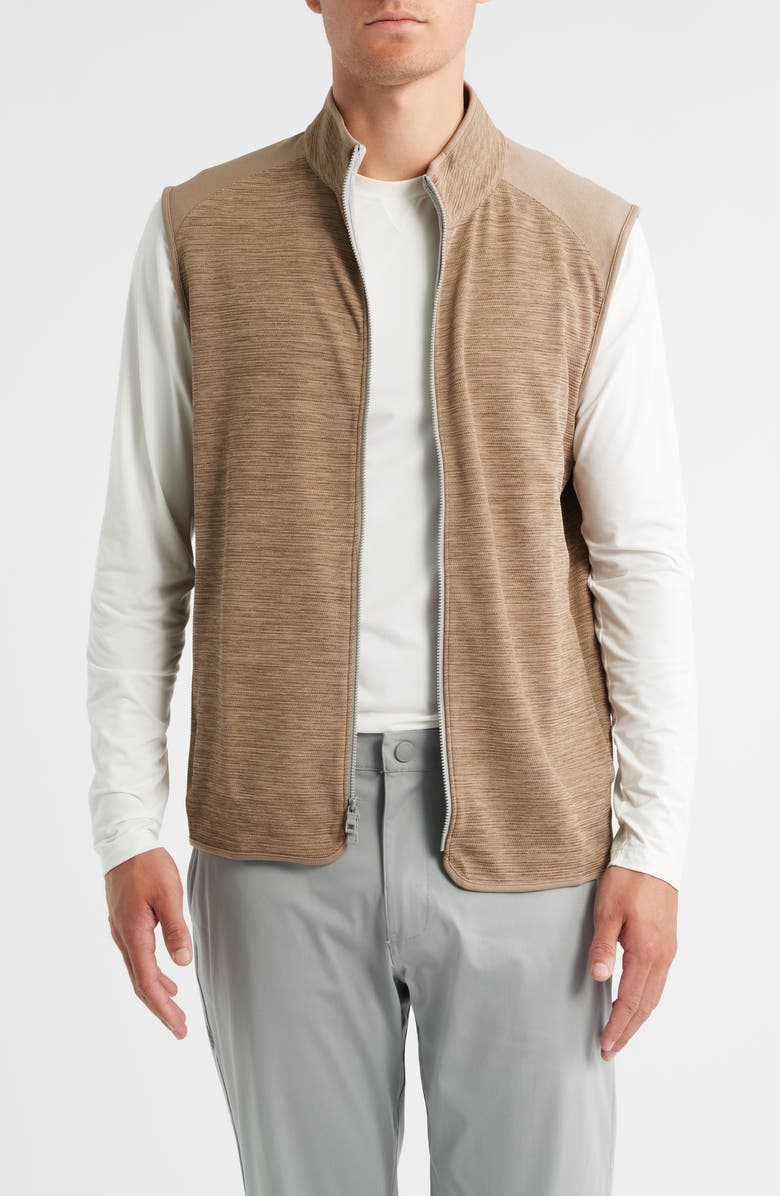 Peter Millar Vista Full Zip Vest, Main, color, Poplar Brown