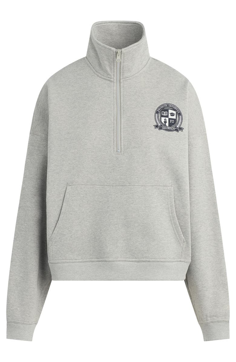Favorite Daughter The Coaches Half-Zip Sweatshirt, Alternate, color, Heather Grey