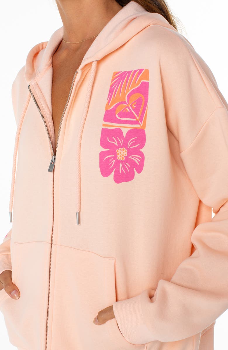 Roxy Evening Lineup Full Zip Fleece Graphic Hoodie, Alternate, color,