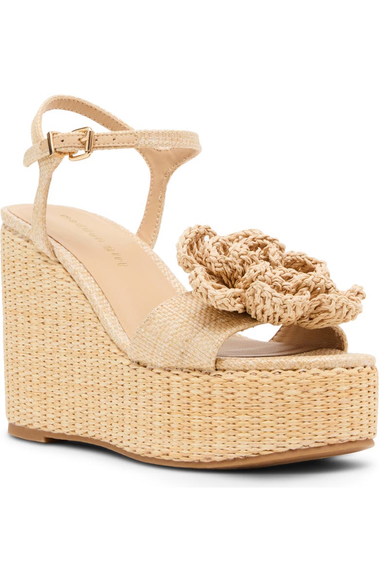 Madden Girl <p>Sasssy Platform Wedge Sandal (Women)</p>, Main, color, Natural Raffia