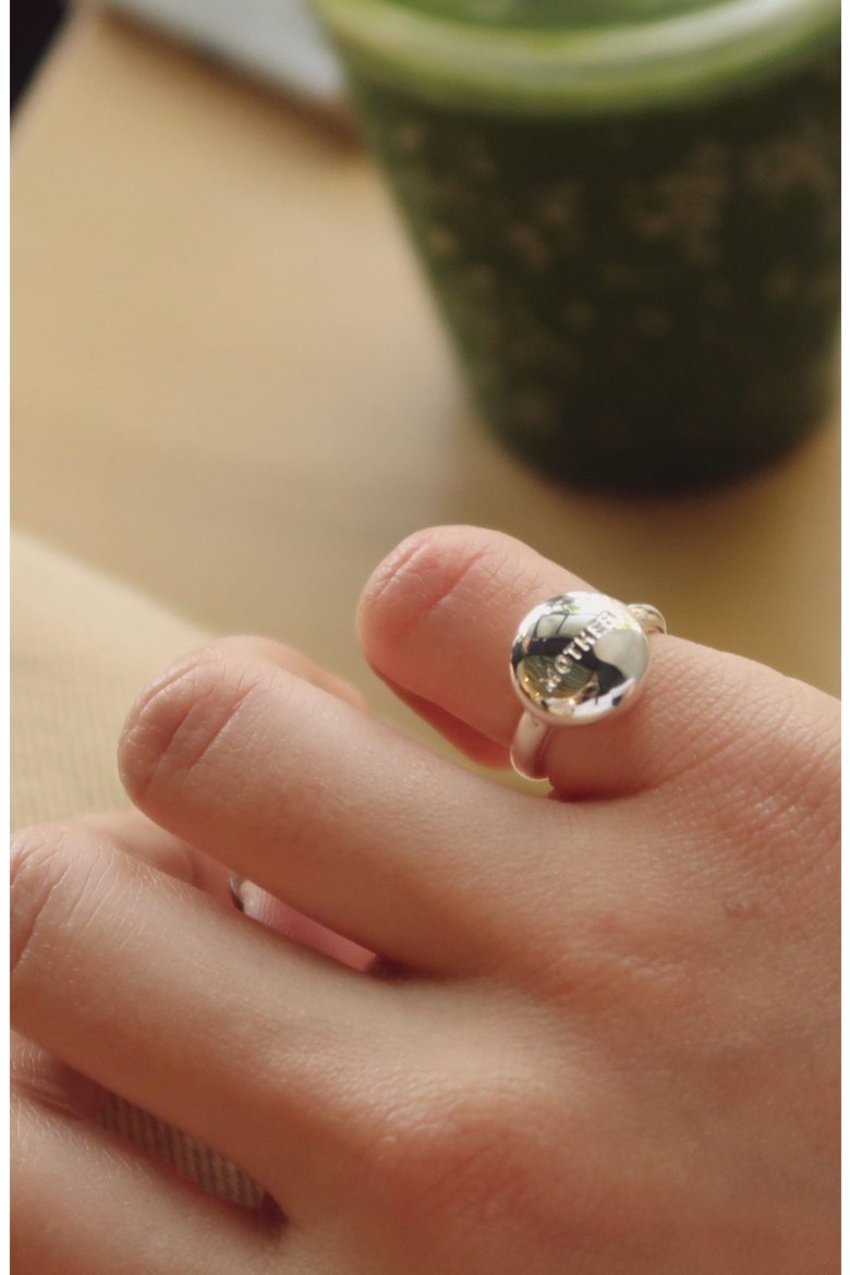 Mother Pinky Ring, Alternate, color, White Silver
