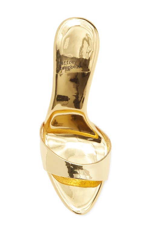 Jeffrey Campbell Ce-soire Slide Sandal In Gold Mirror