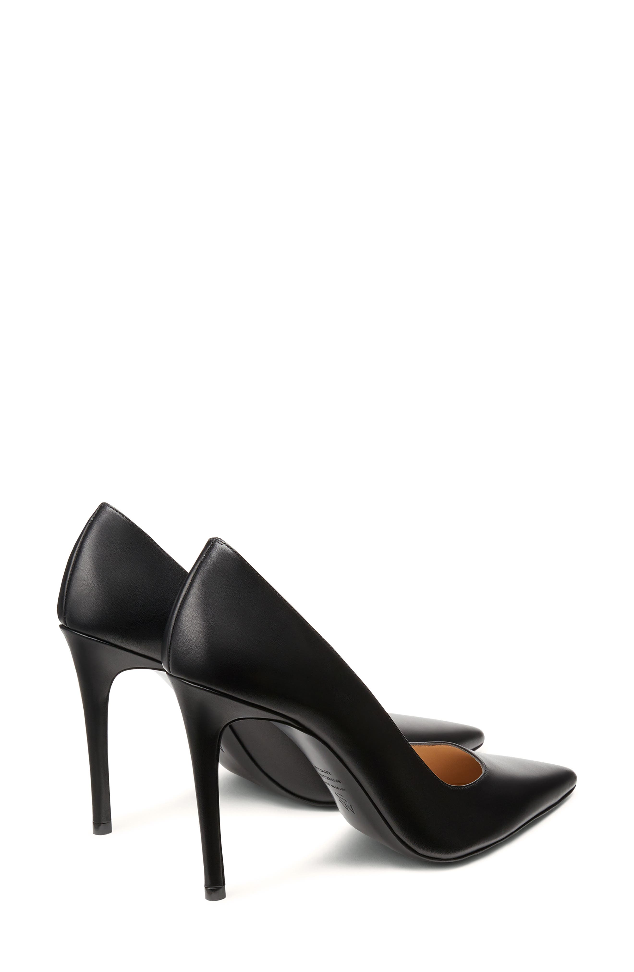Stuart Weitzman Stuart Power 100 Pointed Toe Pump, Alternate, color, Black