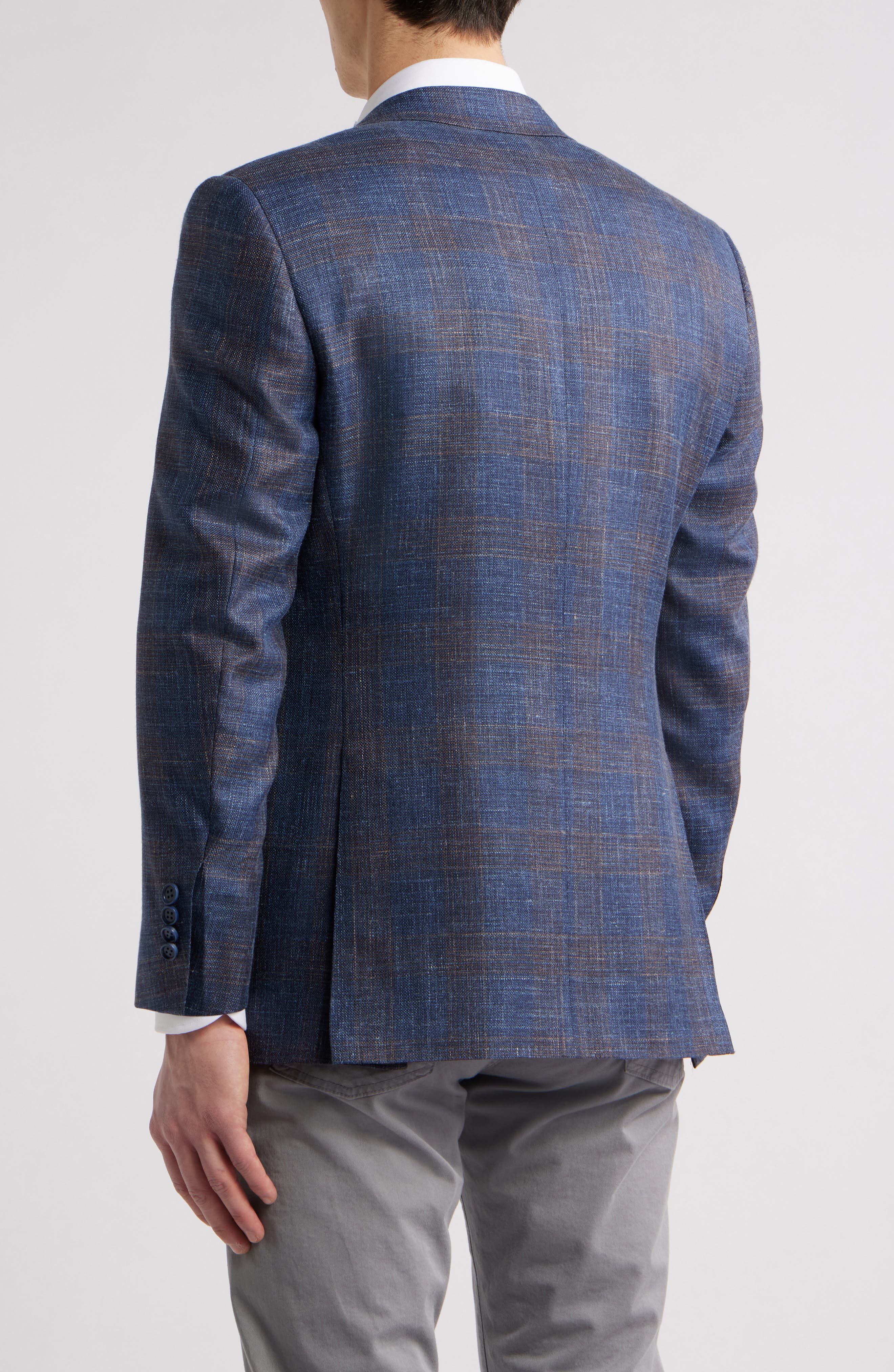 Siena Regular Fit Plaid Wool & Silk Blend Sport Coat - image 2