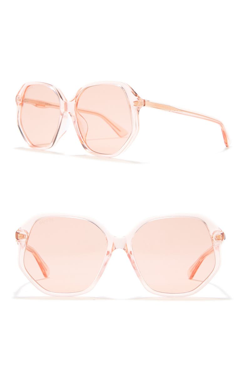 Gucci 59mm Unique Round Sunglasses, Main, color,