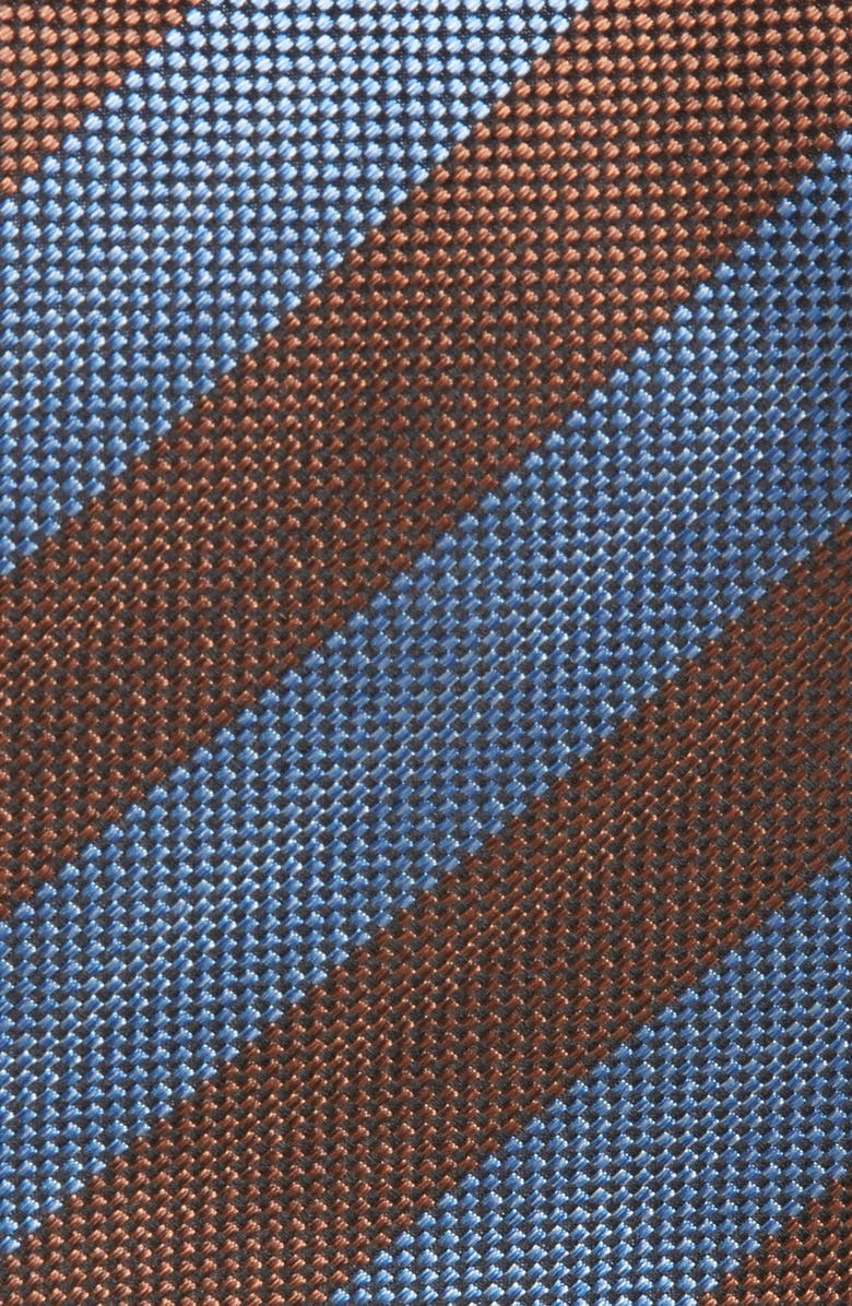 Nordstrom Stripe Silk Tie, Alternate, color, Blue- Brown