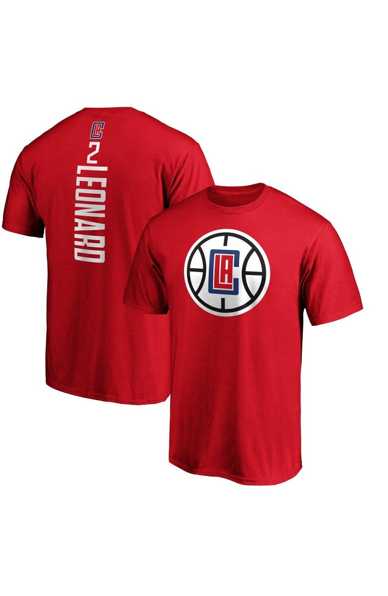 FANATICS Men's Fanatics Branded Kawhi Leonard Red LA Clippers Team Playmaker Name & Number T-Shirt, Alternate, color, 