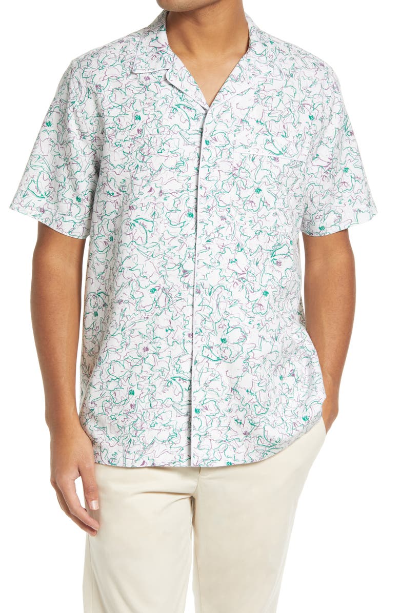 Ted Baker London Bartlet Short Sleeve Button-Up Shirt, Main, color, 
