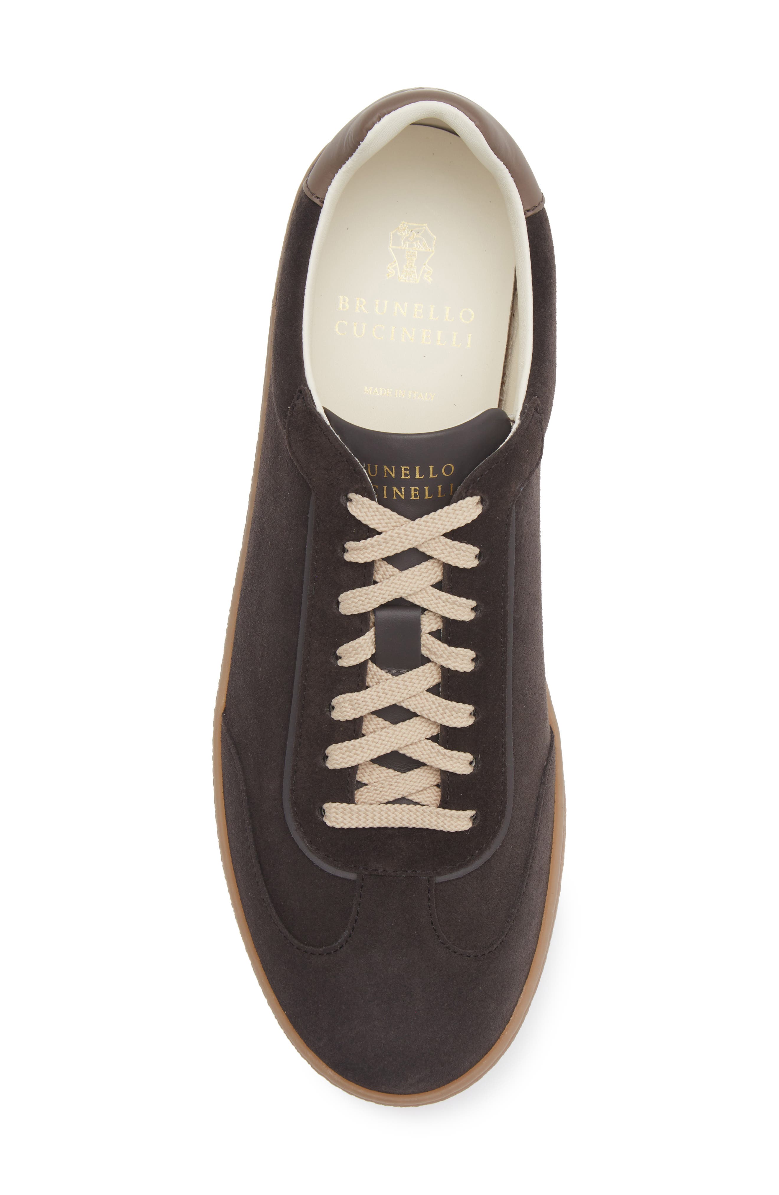 Suede T-Toe Sneaker, Alternate, color, CLV06 PEPPER BISON
