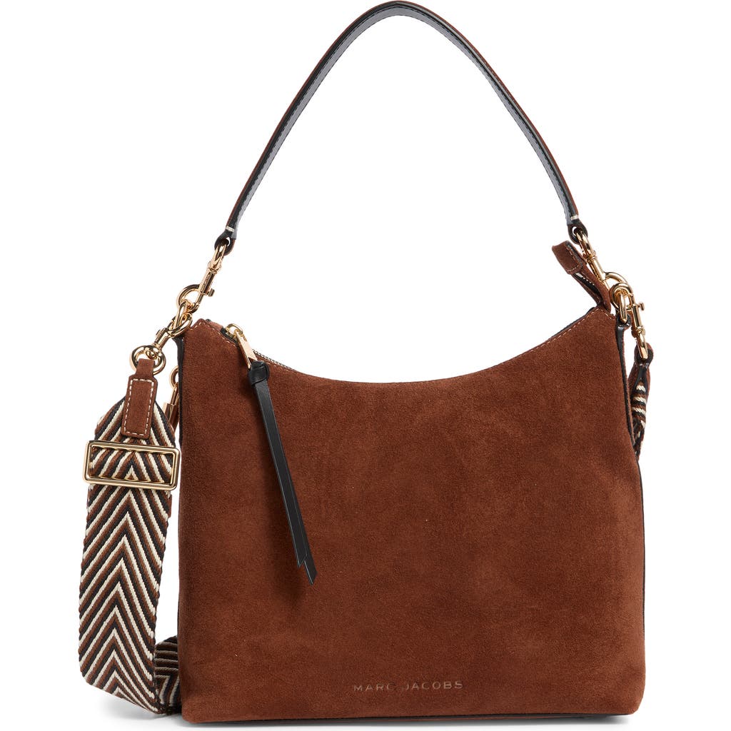 Marc Jacobs Drifter Suede Leather Large Hobo Bag In Brown