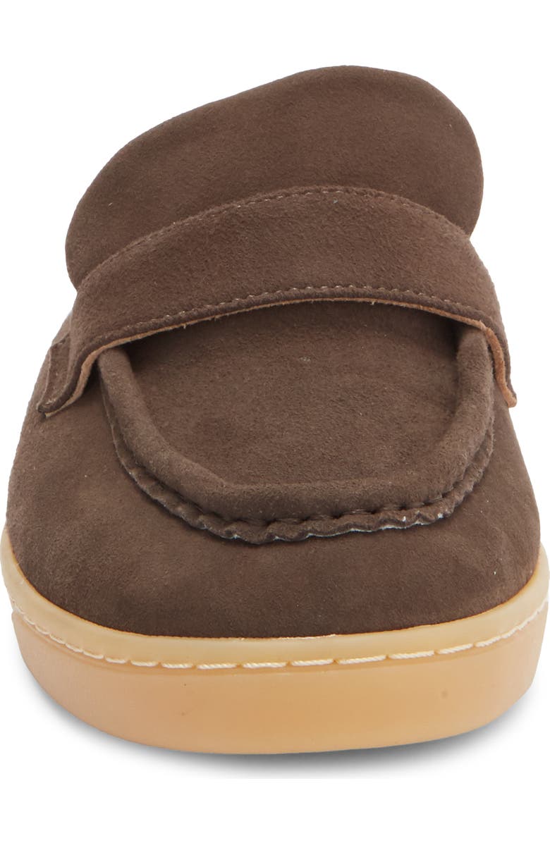 JSlides Hudson Faux Shearling Lined Mule, Alternate, color, Dark Brown
