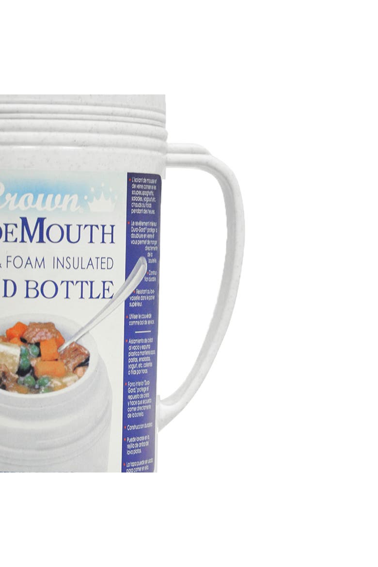 1.0L Wide Mouth Glass Vacuum/Foam Insulated Thermos, Alternate, color, Silver