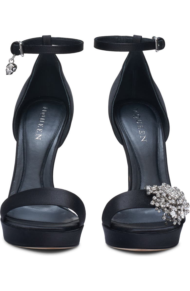 McQueen Jewel Platform Sandal, Alternate, color, Black