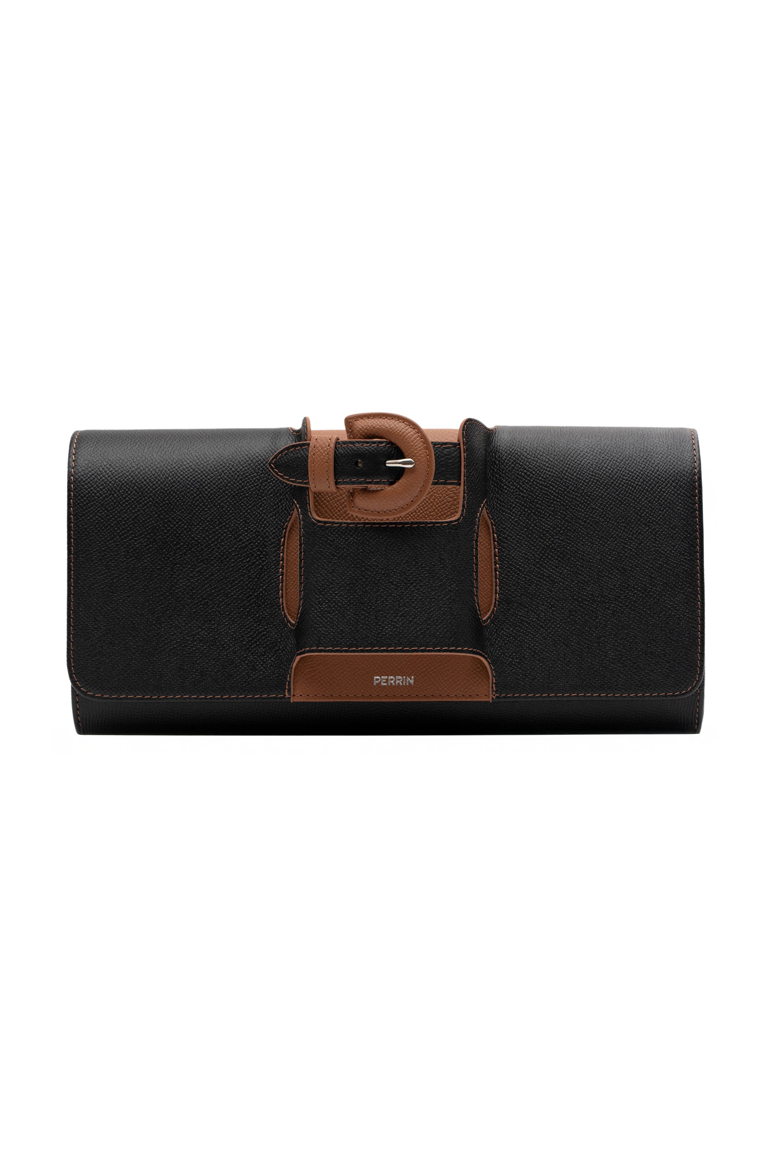 PERRIN PARIS La Parisienne Clutch, Main, color, Black | Caramel
