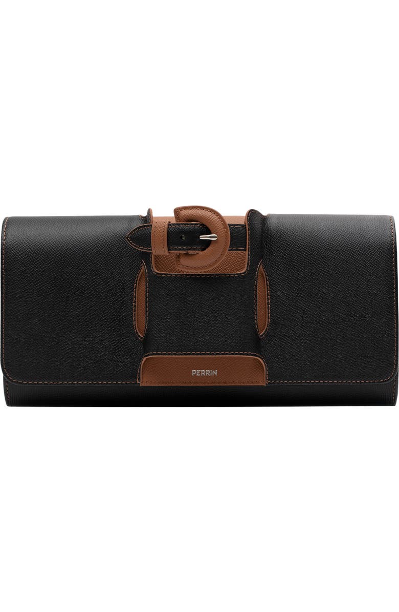 PERRIN PARIS La Parisienne Clutch, Main, color, Black | Caramel