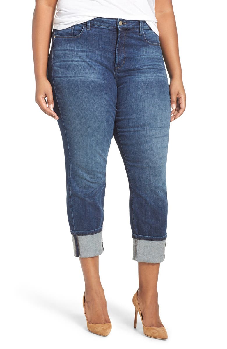 NYDJ 'Lorena' Stretch Wide Cuff Skinny Boyfriend Jeans, Main, color, 