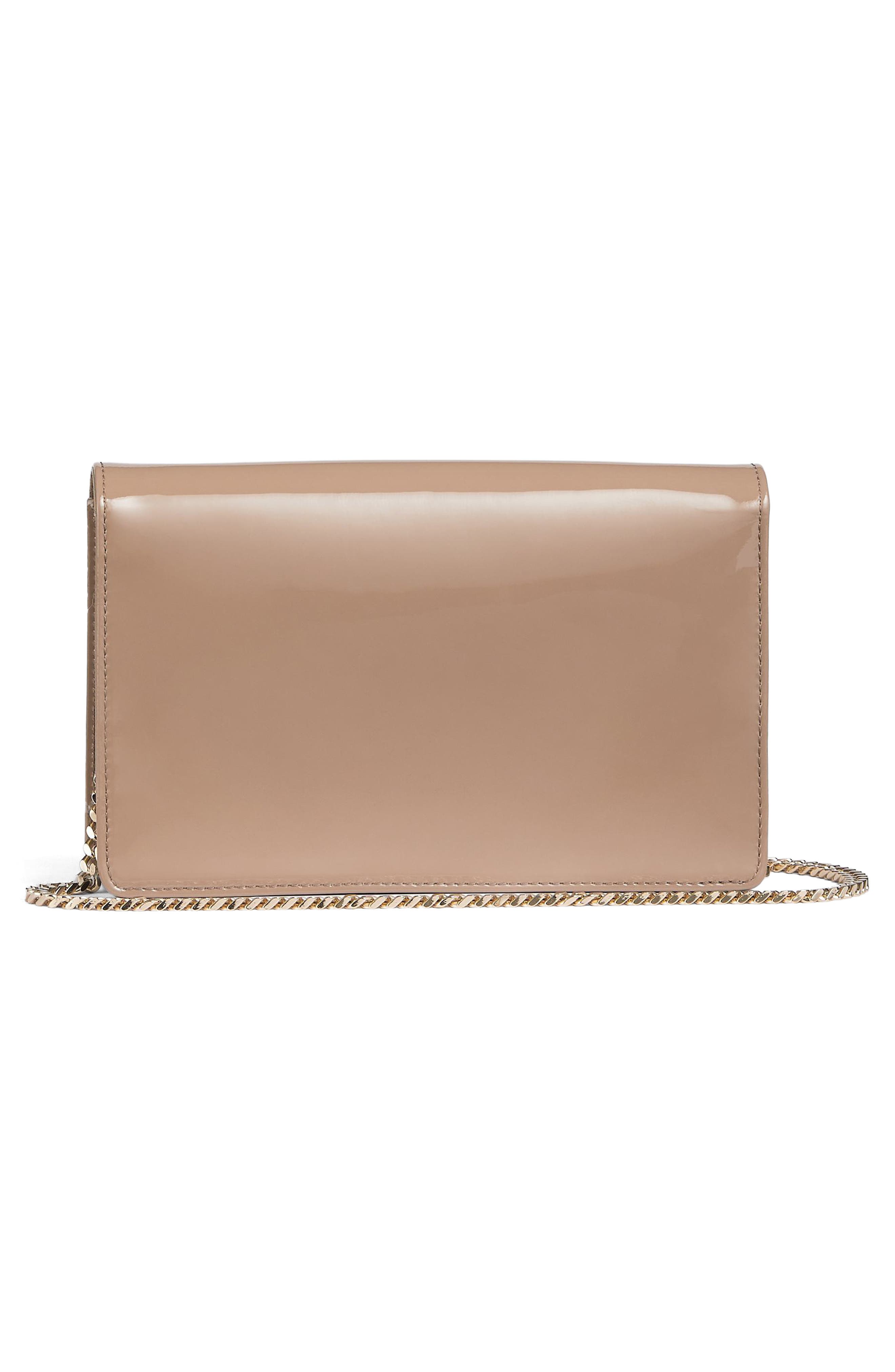 LK Bennett Cici Rectangular Clutch, Alternate, color, Dark Taupe