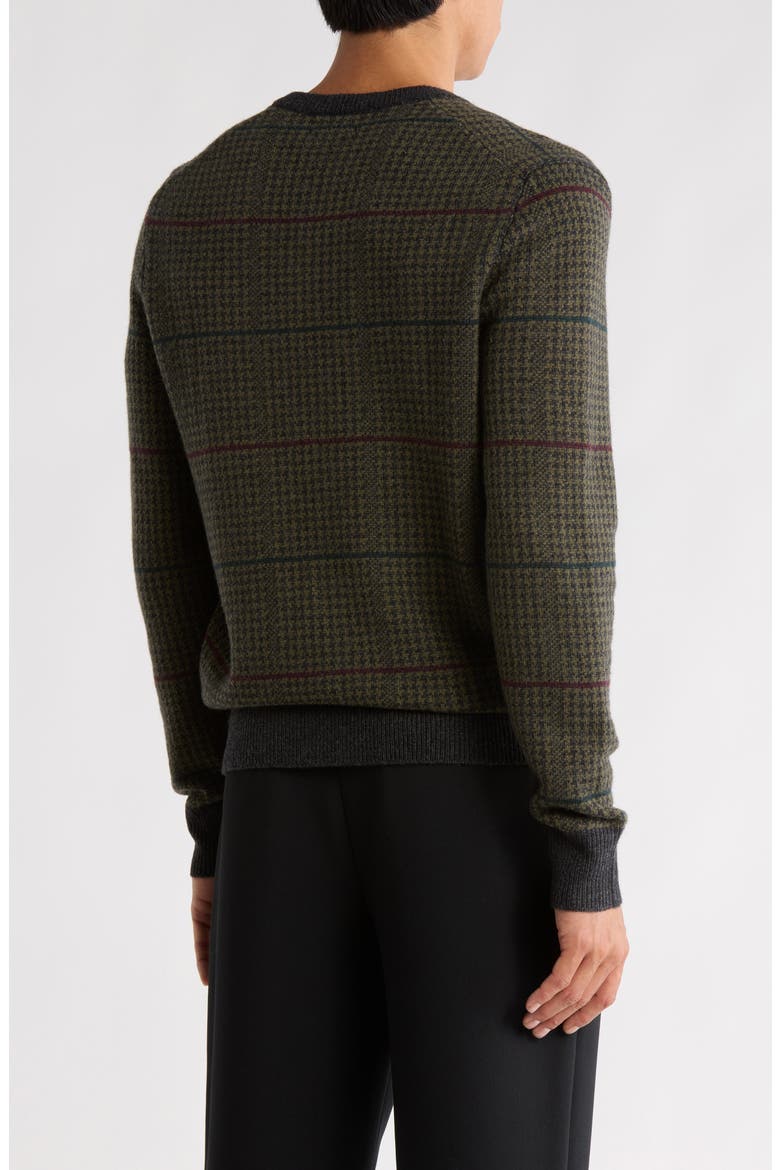 Vintage Houndstooth Sweater, Alternate, color, GREYTANHNDSTOOTHPLAID
