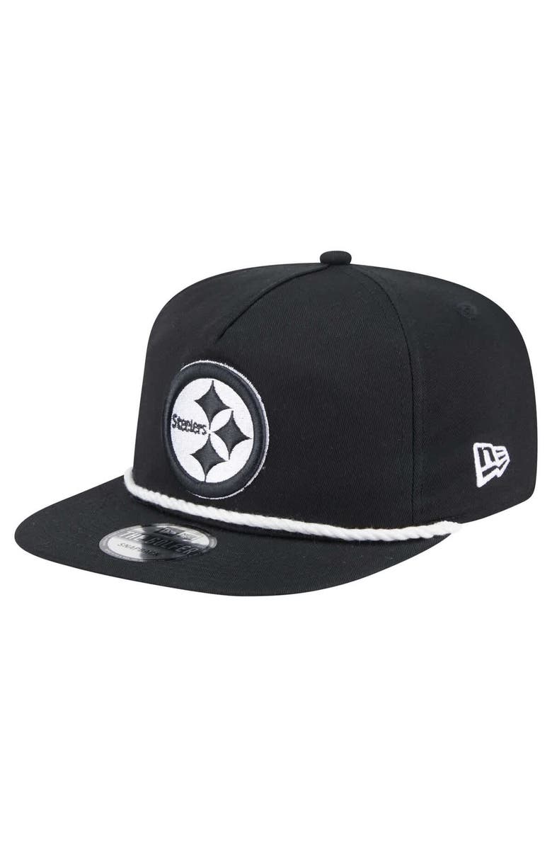 New Era Men's New Era Black Pittsburgh Steelers B-Dub Golfer Snapback Hat, Main, color, Black