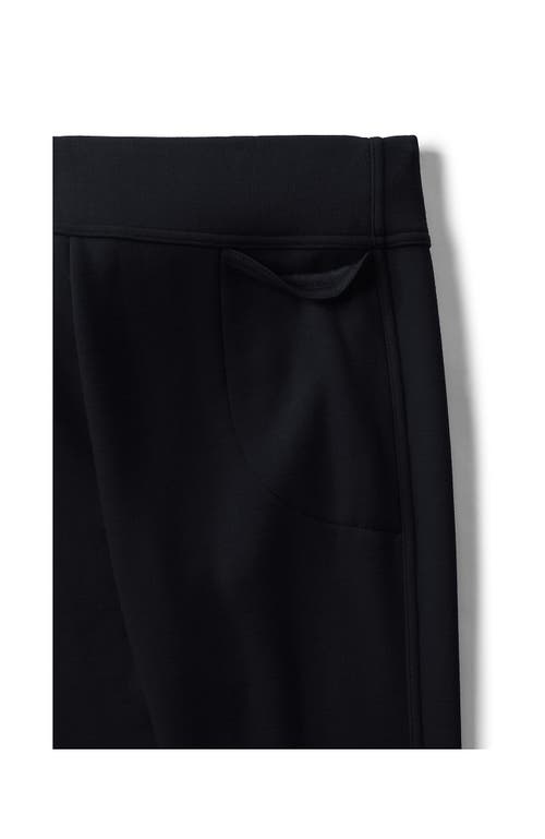 Lands' End High Rise Serious Sweats Fleece Lined Pocket Leggings In Black