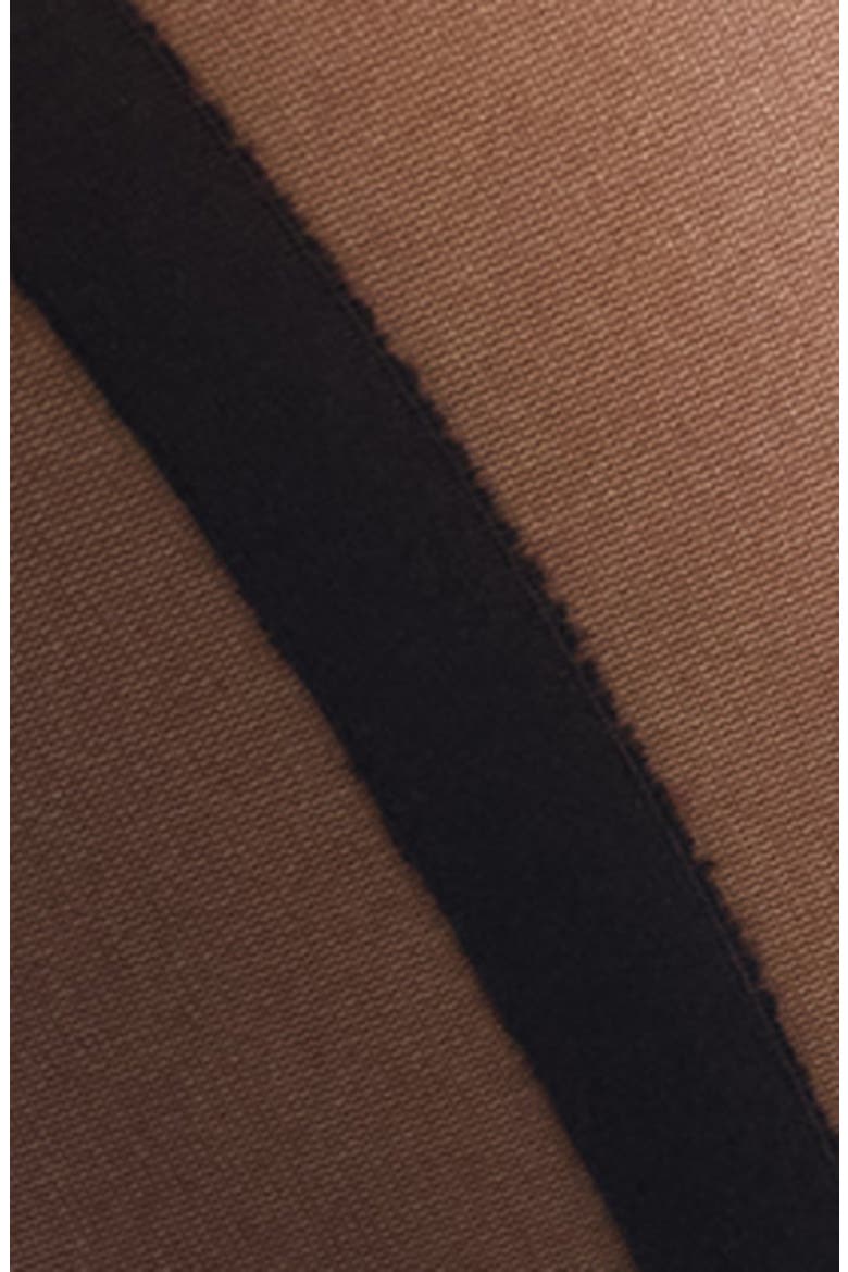 Tuxedo Stripe Sheer Tights, Alternate, color, BLACK