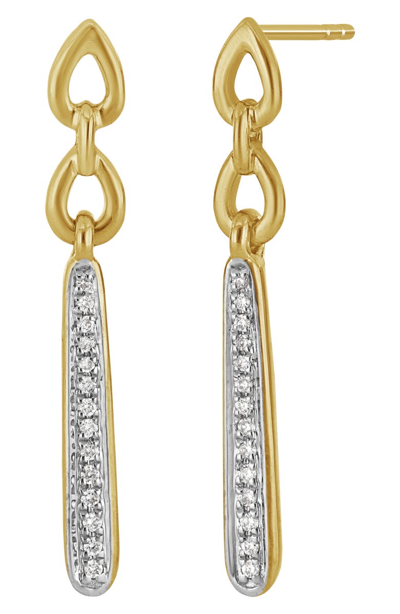 Bony Levy 18K Yellow Gold Varda Diamond Link Drop Earrings - 0.06 ctw, Alternate, color, 18K Yellow Gold