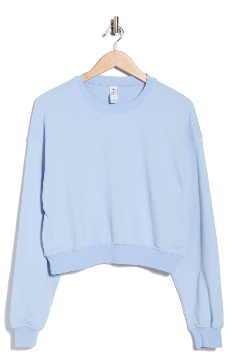 YOGALICIOUS Fleece Crewneck Pullover, Alternate, color, Windsurfer