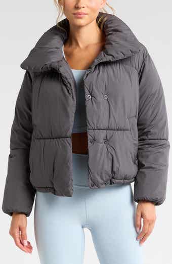 BCBGeneration BCBGMAXAZRIA Quilted Faux Fur Hooded Coat BCBGeneration BCBGMAXAZRIA Quilted Faux Fur Hooded Coat