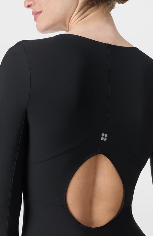 Shop Sweaty Betty Tide Zip Through One-piece Swimsuit In Black