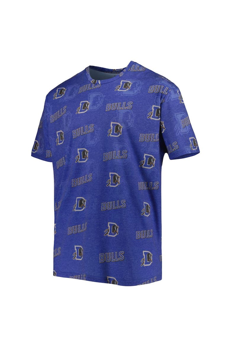 Men's Royal Durham Bulls Allover Print Crafted T-Shirt, Alternate, color, Royal