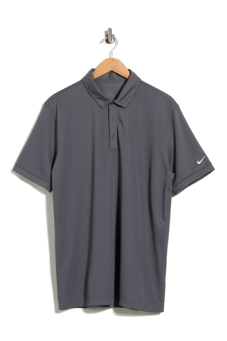 Solid Pique Polo, Alternate, color, DARK GREY/ WHITE