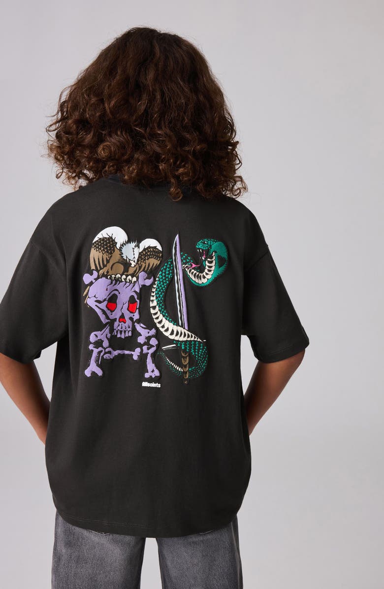 smALLSAINTS by ALLSAINTS Kids' Serpent Cotton Graphic T-Shirt, Alternate, color, 