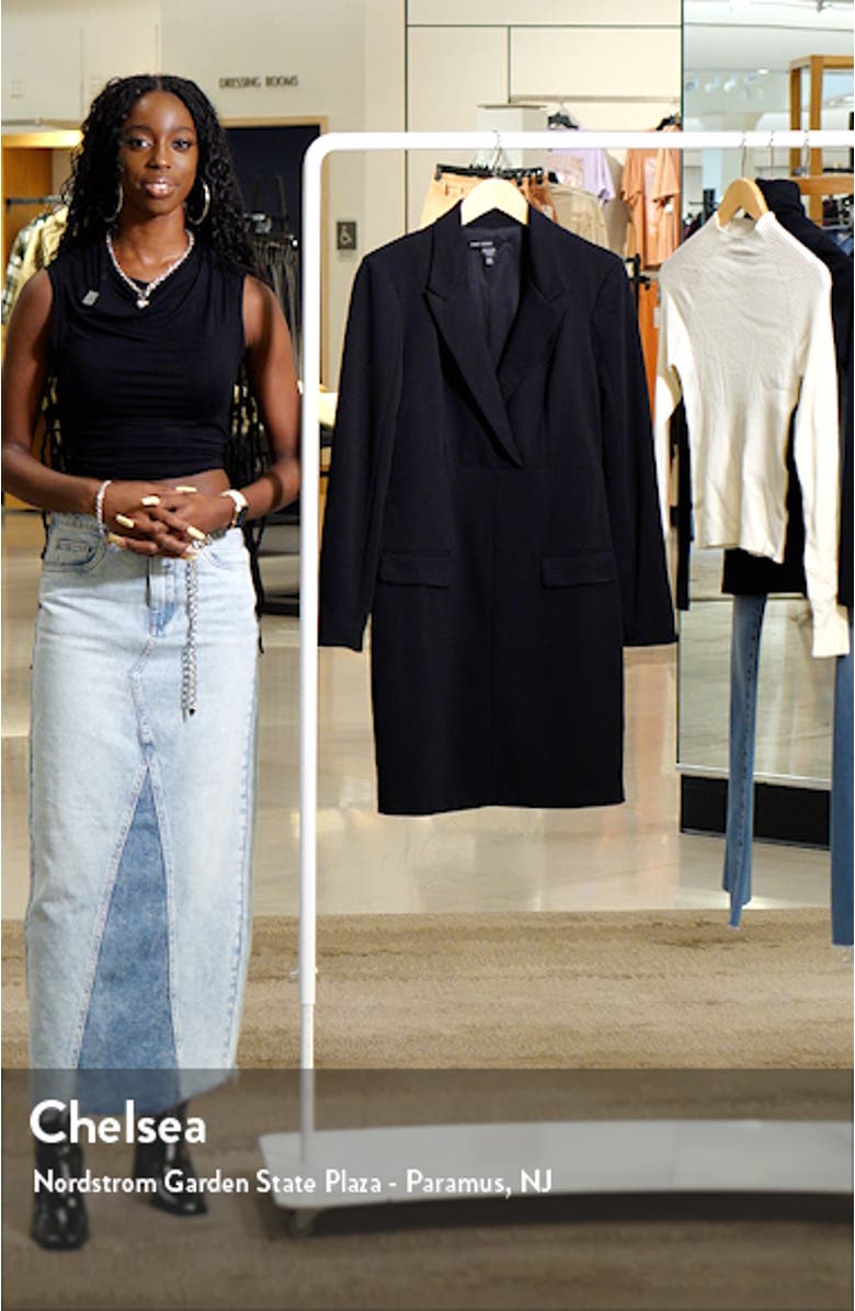 Long Sleeve Tuxedo Minidress, sales video thumbnail