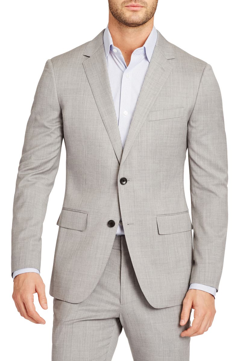 Bonobos Jetsetter Slim Fit Stretch Wool Suit Jacket, Main, color, Light Grey