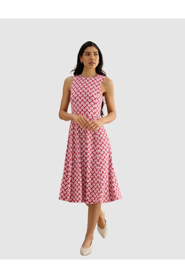 Lisa Jersey Midi Dress, Main, color, Pinkivory