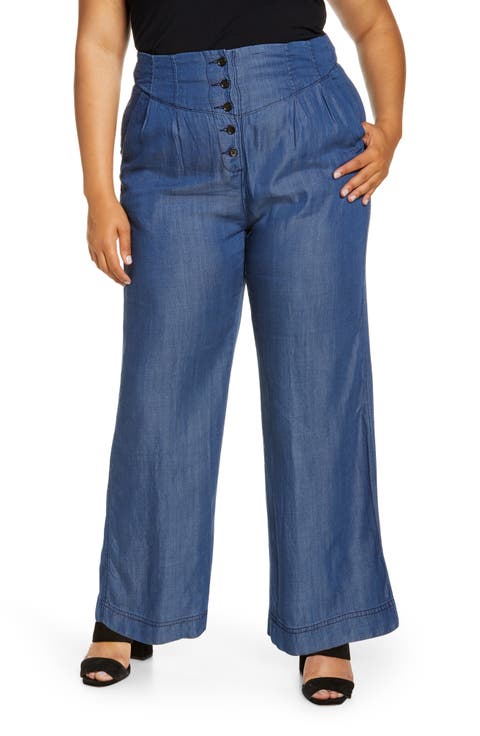 Wide Leg Pants (Plus Size)